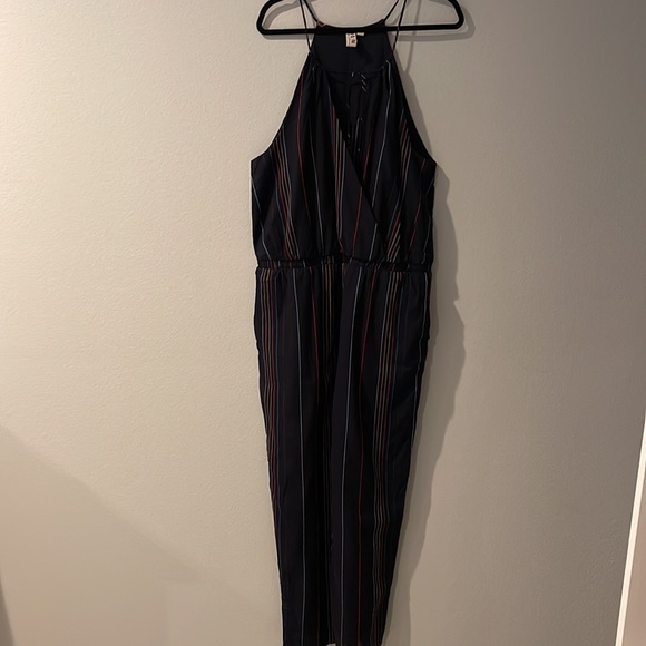 Anthropologie Dolan embroidered striped halter jumpsuit - Picture 5 of 13
